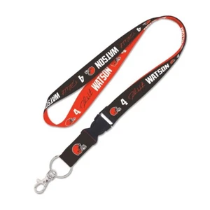 DESHAUN WATSON CLEVELAND BROWNS LANYARD KEY CHAIN W/ DETACH BUCKLE 1" W 22" L - Picture 1 of 1