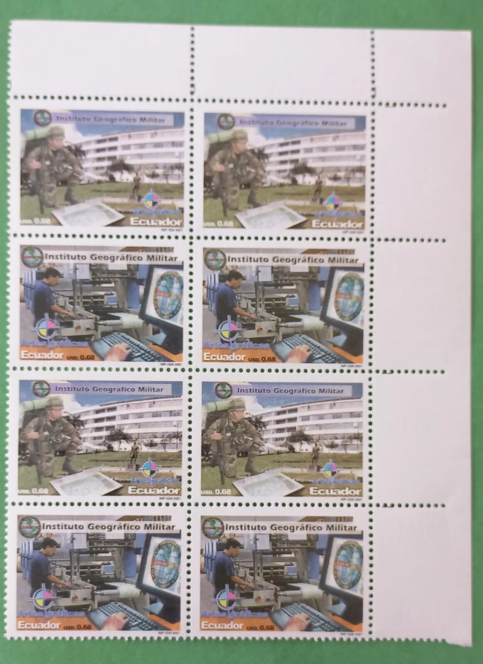 Ecuador 2001 Sc#1562A Military Geographic Institute  (Block) - Image 1 of 1