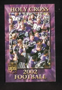 Holy Cross Crusaders--Horario de bolsillo de fútbol 2002--UPS - Imagen 1 de 1