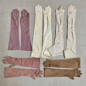 5 Assorted 1940-50’s Designer Women's Saks Fifth Ave formal long gloves XS 6 - Picture 1 of 22