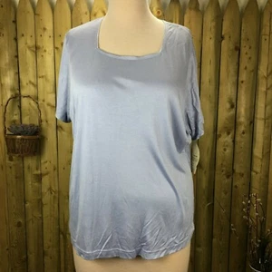 NWT Cherokee Lavendar Blue Plus Size T-Shirt 26/28 - Picture 1 of 6