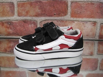 范斯 学步儿童 迪士尼 米妮老鼠 波尔卡圆点 Old Skool 运动鞋 尺码 US 6/EURO 22 — 第 1/4 张图片