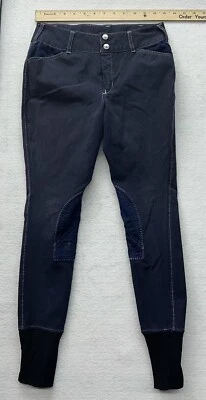 Pantalones de montar elásticos azules/azul marino Equine Couture talla 16 para niñas jóvenes Foto 1 de 4