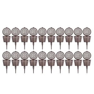 20 X Plastic Medium Fertilizer Bonsai Fertilizer Mesh Basket With Lid For Garden - Picture 1 of 9
