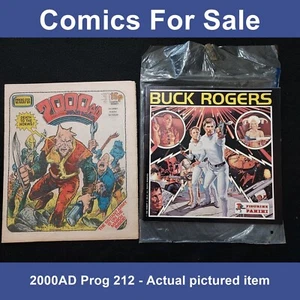 2000ad #212 comic with Panini Buck Rogers sticker book 1981 (LOT#12808) - Picture 1 of 11
