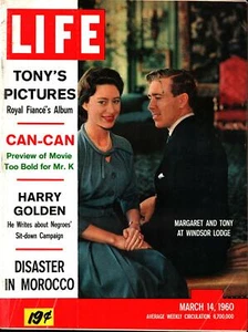 LIFE MAR 14, 1960 PRINCESS MARGARET ENGAGED_ELVIS & PRISCILLA_JAMES THURBER - Picture 1 of 6