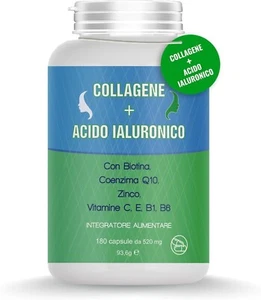 Collagene e Acido Ialuronico Integratore 180 Capsule con Biotina Zinco e Selenio - Bild 1 von 8