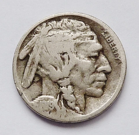 ERROR!! DOUBLE LAMINATIONS OBV + REV!!  1919-S BUFFALO NICKEL ~ GOOD CONDITION Cover