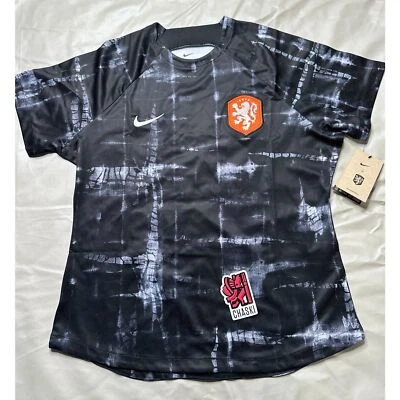 Camiseta de fútbol Nike Dri Fit 2022-23 Países Bajos KNVB negra para mujer XL Foto 1 de 4