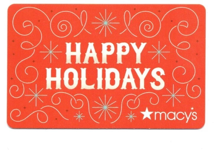 Macy's Happy Holidays Red Gift Card No $ Value Collectible - Image 1 of 1