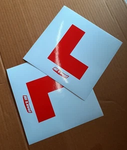 Learner L Plates for Motorcycle or Scooter STICK ON Motorbike L Plate Set - Apr! - Picture 1 of 2