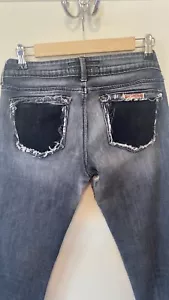 HUDSON Women Jeans Size 28 Distressed Skinny Raw Hem Pockets Removed Faded Blue - Picture 1 of 8