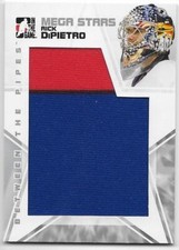 09/10 BETWEEN THE PIPES MEGA STARS SILVER JUMBO JERSEY Rick DiPietro /9 3CLR