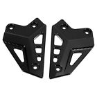✲Black Motorcycle Foot Peg Protector Rear Plate Heel Guard Aluminum Alloy For