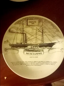 Fornasetti piero piatto vecchie navi Florio rare - Foto 1 di 2