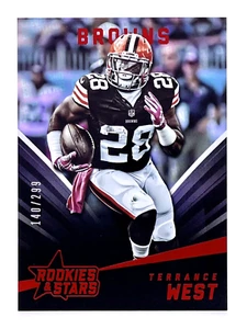2015 Rookies & Stars Longevity Teamname #21 Terrance West /299 Cleveland Browns - Bild 1 von 2