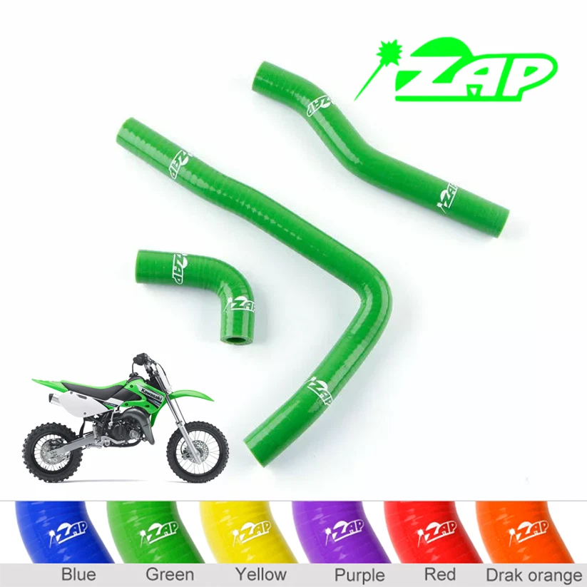Kit de mangueras de refrigeración de radiador de silicona verde ZAP para KAWASAKI KX 65 KX65 2000-2015 Foto 1 de 4