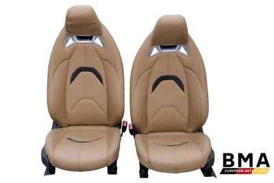 Toyota Supra GR Front Left Right Hazelnut Leather Seat Assembly 2020 - 2024 OEM - Image 1 of 4
