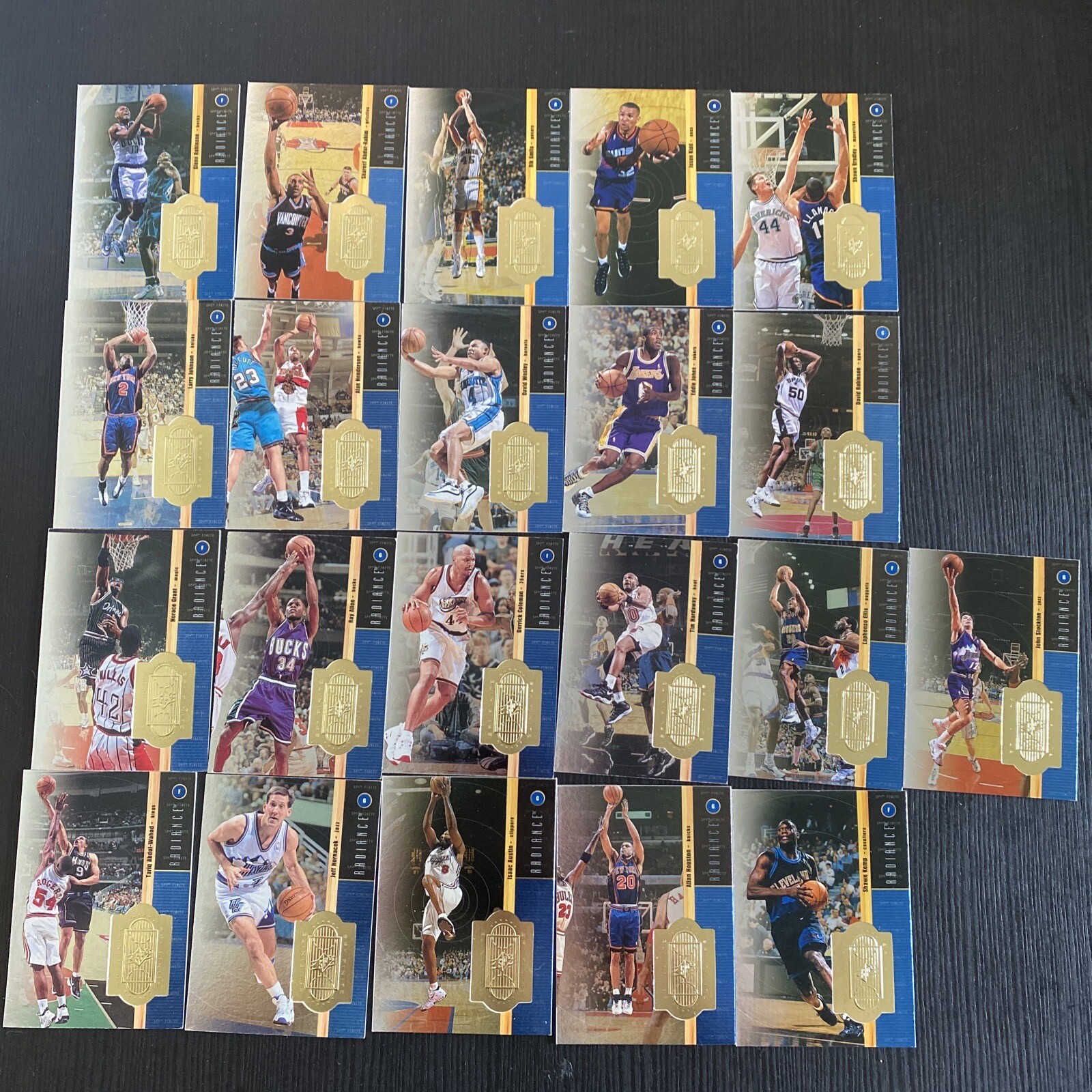 1998-99 Lot (21) SPx Finite Radiance /5000 Jason Kidd John Stockton