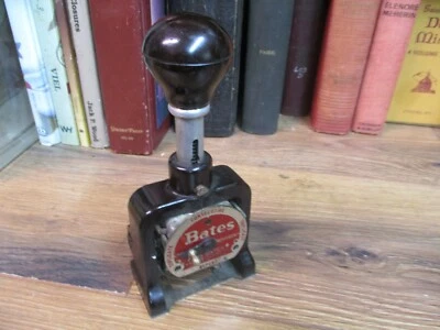 VINTAGE BATES Numbering Machine 6 Wheel Style E Stamper  NICE PIECE VINTAGE USED - Image 1 of 4
