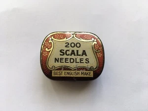 CWW1 VINTAGE 200 SCALA NEEDLES BEST ENGLISH MAKE GRAMOPHONE NEEDLES TIN - Foto 1 di 2