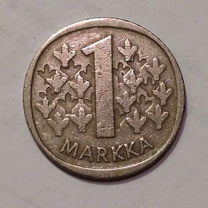 1972-S, Finland,1 Markka Copper Coin, Nice Vintage - Picture 1 of 7