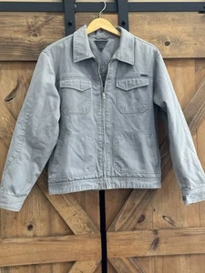Rusty Vintage Men’s Sz S Gray Zip Up Jacket Barn Coat Lined Winter Streetwear - Picture 1 of 6