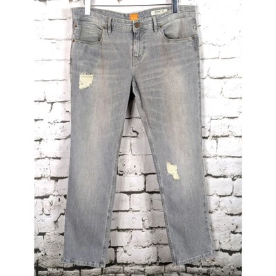 BOSS HUGO BOSS Orange 63 Slim Fit Distressed Stretch Jean Consumed Gray Size 36 - Image 1 of 4