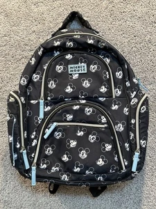Black & Blue Disney Mickey Mouse Diaper Bag Backpack Tote with 14 Pockets READ - Picture 1 of 16