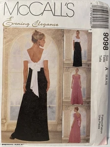 Sewing Pattern Evening Dress #9098 Elegant Special Occasion Sz 6-10 Uncut - Picture 1 of 5