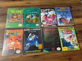 8 Lot NES Custom Game Case River  Ransom  Bible Adventure Island  + More