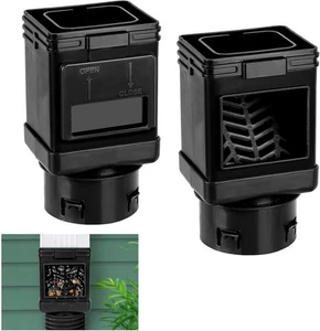 Downspout Filter, Leaf Gutter Guard, Black - Picture 1 of 6