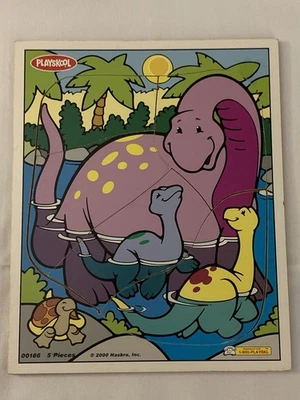 Playskool 0086 5 Piece Puzzle Dinosaurs 2000 Hasbro, Inc - Image 1 of 3