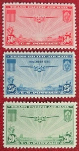 USA 1937 Airmail Pacific Set Scott C20-22 MNH F/VF - Picture 1 of 4