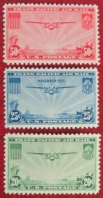 USA 1937 Airmail Pacific Set Scott C20-22 MNH F/VF - Image 1 of 4