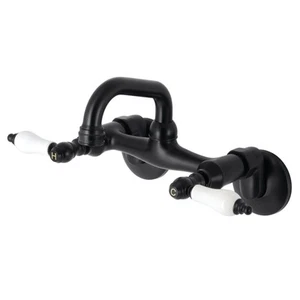 Kingston Brass KS512 Kingston 1.8 GPM Wall Mounted Bridge Bar - Black - Picture 1 of 7