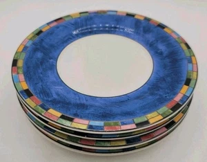 PTS International Interiors Fantasia Stoneware 6.25" Saucer Rimmed Set of 4 - Picture 1 of 10