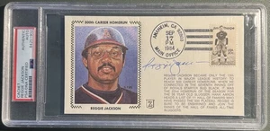 Reggie Jackson Autographed First Day Cover LA Angels Baseball PSA SLAB - Picture 1 of 1