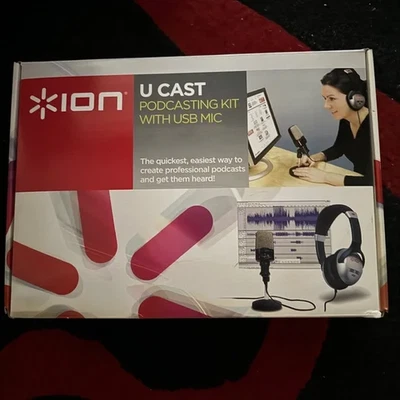 NIB Podcast Setup by Ion Ucast USB Microphone/Headphones/Software CD - Image 1 of 4