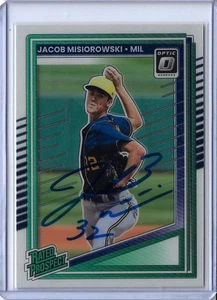 Jacob Misiorowski Autographed 2025 Donruss Optic Rated Prospects Rookie Card RC - Picture 1 of 5
