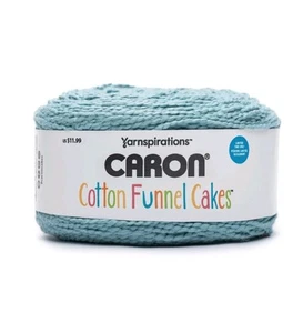 ONE NEW CARON COTTON FUNNEL CAKES in CERULEAN BLUE - 425yds- 100% Cotton - Picture 1 of 3