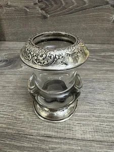 Frank M. Whiting Sterling Silver and Glass Toothpick Holder Bin Z - Picture 1 of 2