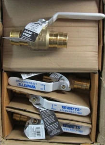 4-PACK WATTS 1-1/4" PEX BRASS BALL VALVES LFFBV-PEX-F1960 - Picture 1 of 3