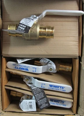 4-PACK WATTS 1-1/4" PEX BRASS BALL VALVES LFFBV-PEX-F1960 - Image 1 of 3