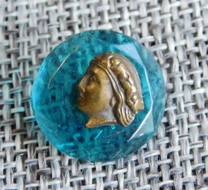 Antique Vtg OME Glass Button Charm String Aprx: 5/8" #223-B - Picture 1 of 5
