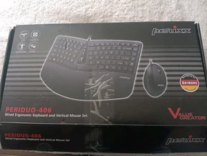 Perixx PERIDUO-406 Wired Mini Adjustable Split  Keyboard with Vertical Mouse - Picture 1 of 5