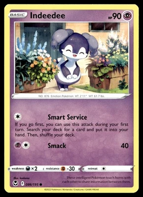 Indeedee 086/195 SWSH12: Silver Tempest - Image 1 of 2