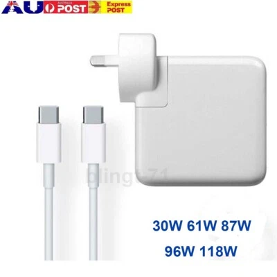 96W 87W Type-C Power Adapter Charger USB-C for Apple Macbook Air Pro Laptop au - image 1 of 4