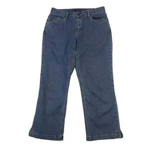 Liz Claiborne Crazy Horse Denim Jeans Stretch Pockets Straight Leg Blue Size 6 - Picture 1 of 11