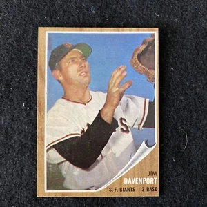 1962 TOPPS # 9 JIM DAVENPORT HG 267 - Picture 1 of 2